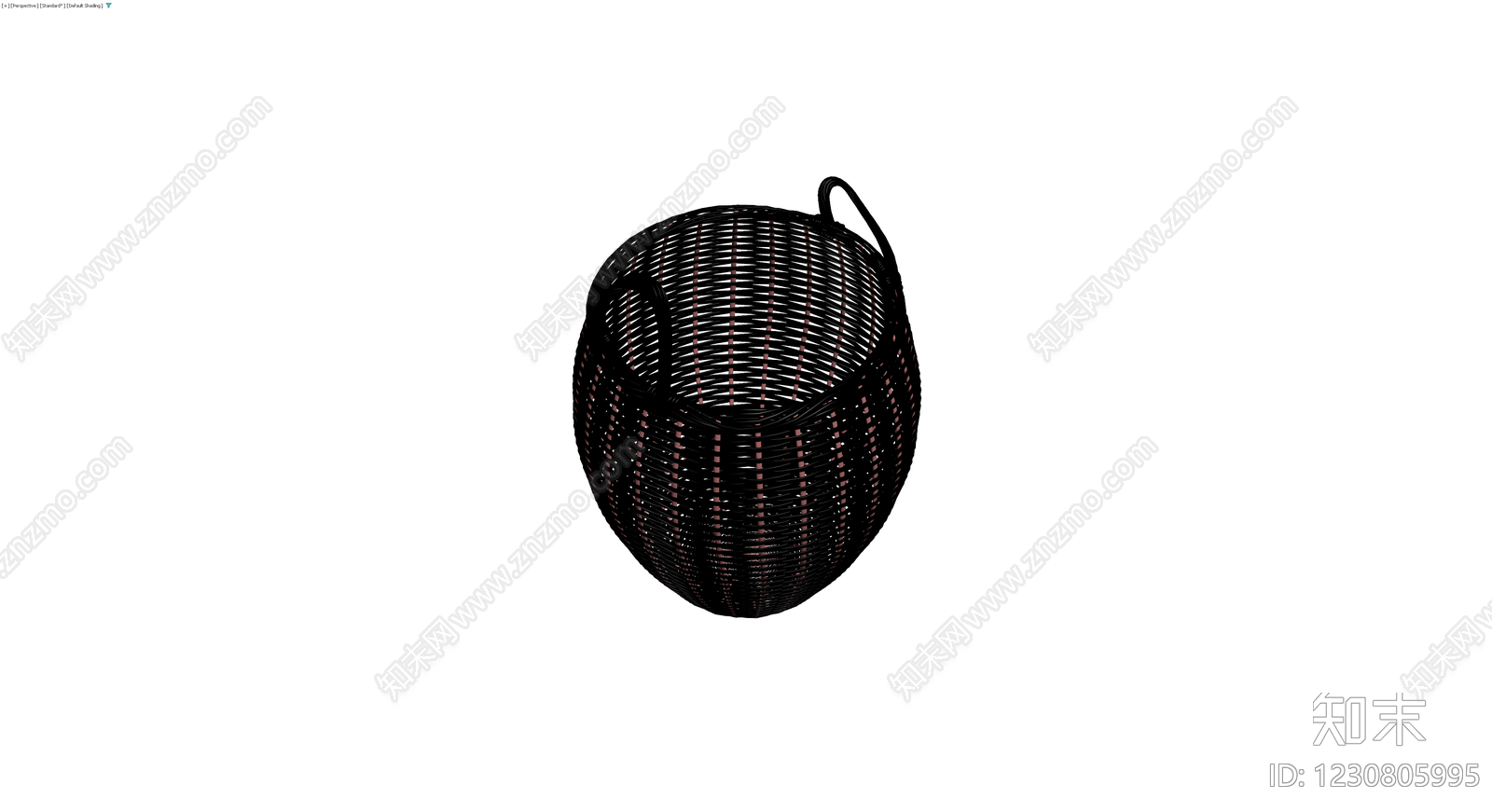 黑色编织提篮3D模型下载【ID:1230805995】