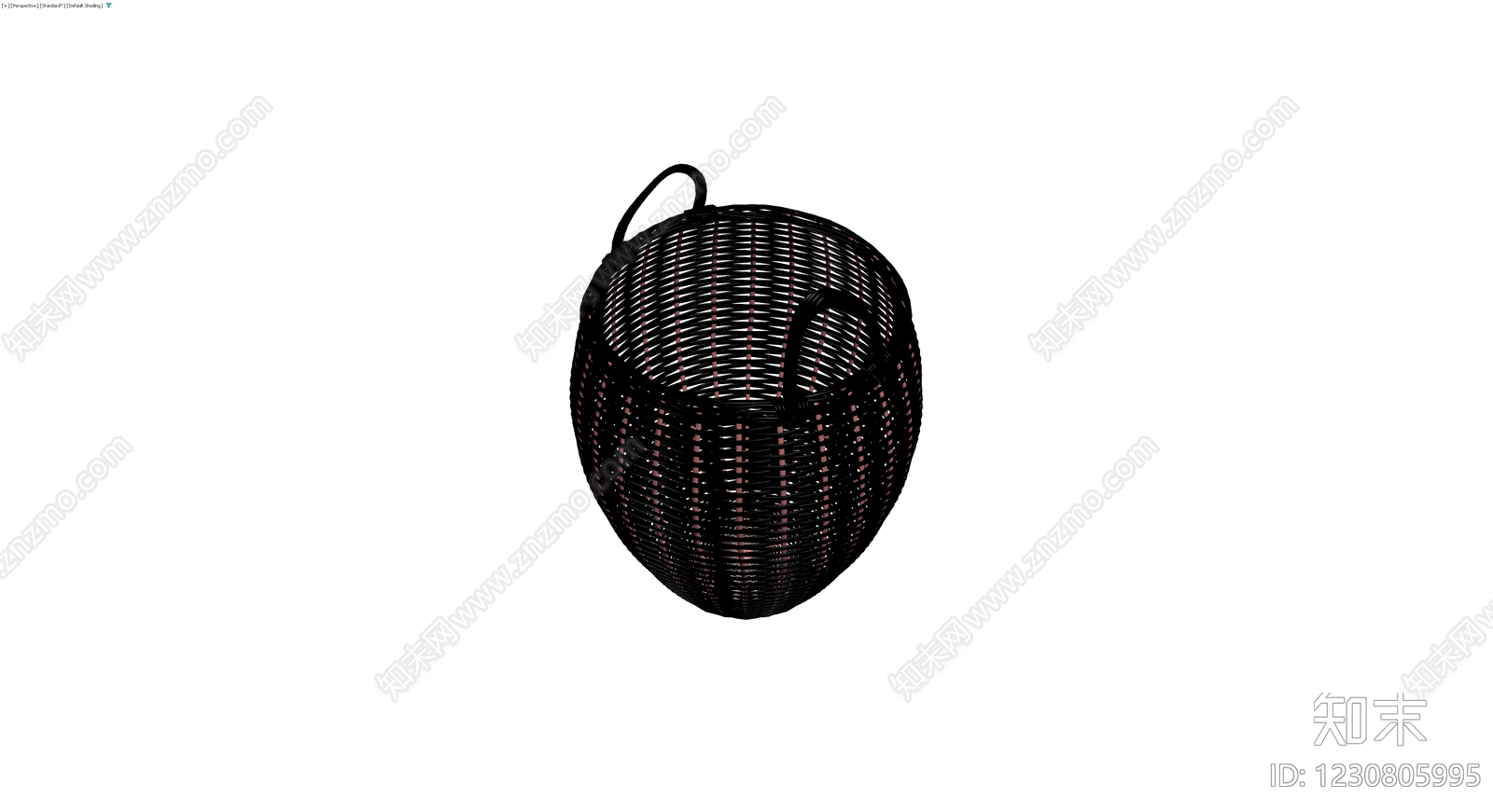 黑色编织提篮3D模型下载【ID:1230805995】