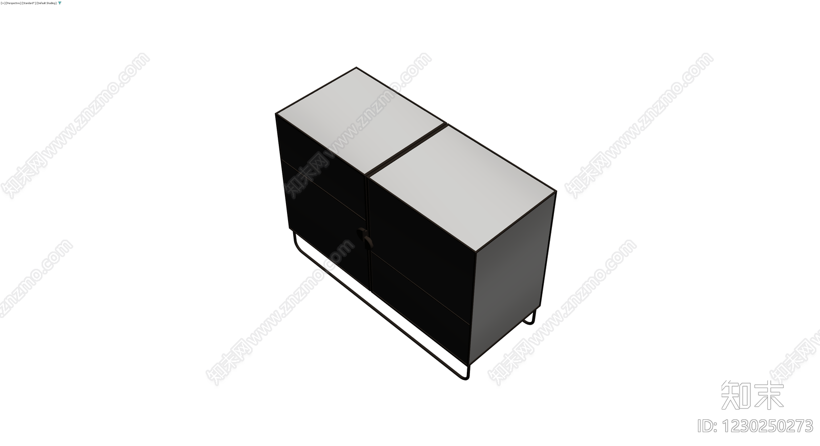 现代风格双门储物柜3D模型下载【ID:1230250273】