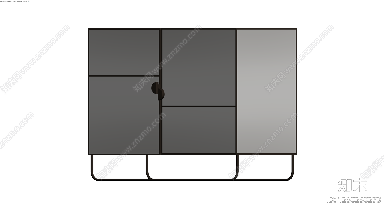 现代风格双门储物柜3D模型下载【ID:1230250273】