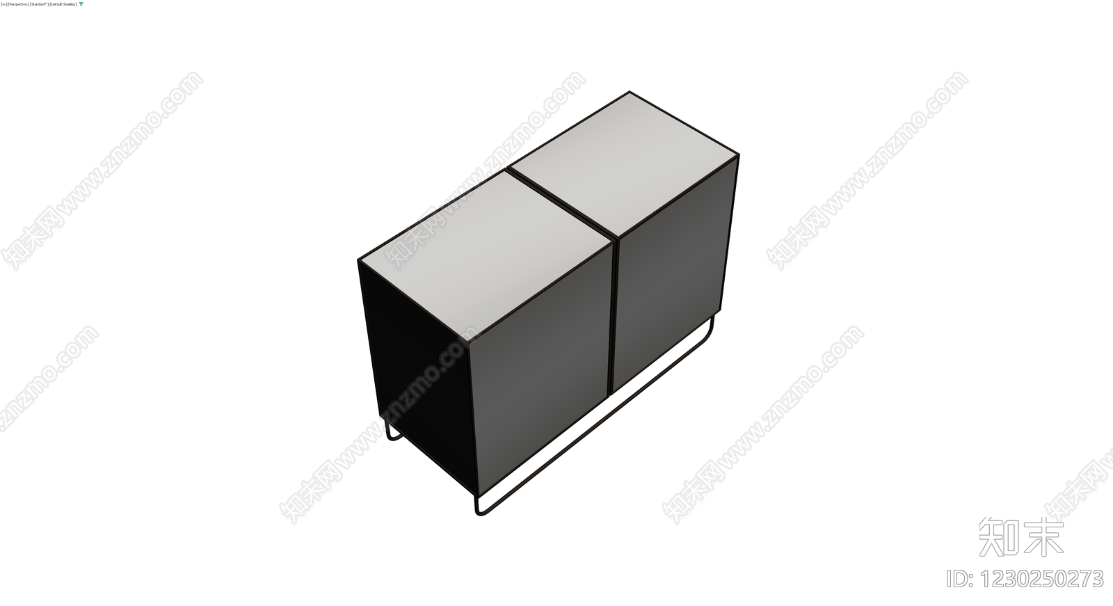 现代风格双门储物柜3D模型下载【ID:1230250273】