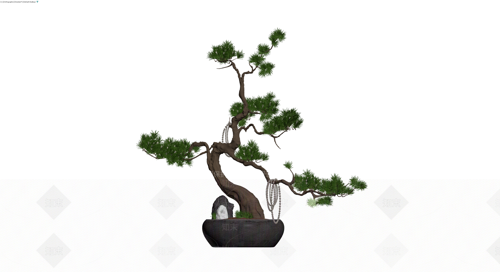 带盆松树盆景模型3D模型下载【ID:1230772553】