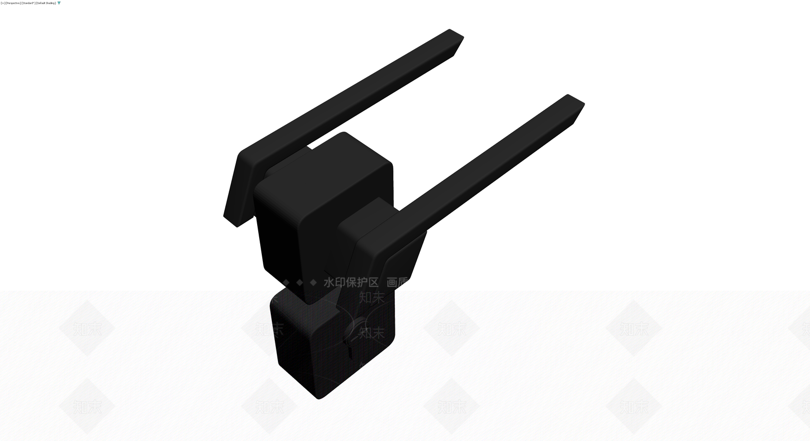 黑色方形门锁五金件3D模型下载【ID:1230366031】