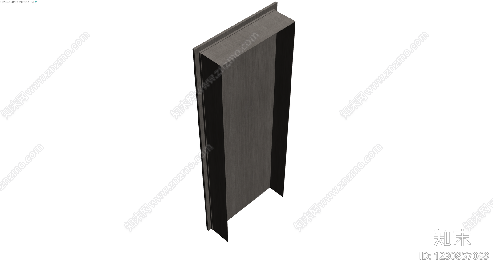 深灰木纹成品门3D模型下载【ID:1230857069】