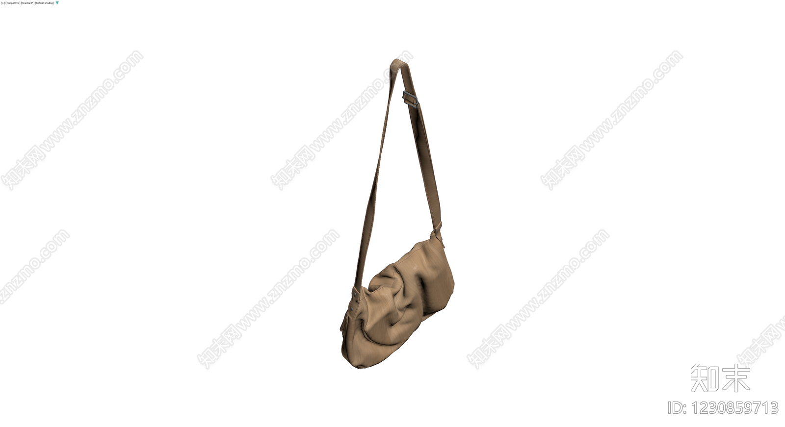 米色褶皱单肩包3D模型下载【ID:1230859713】