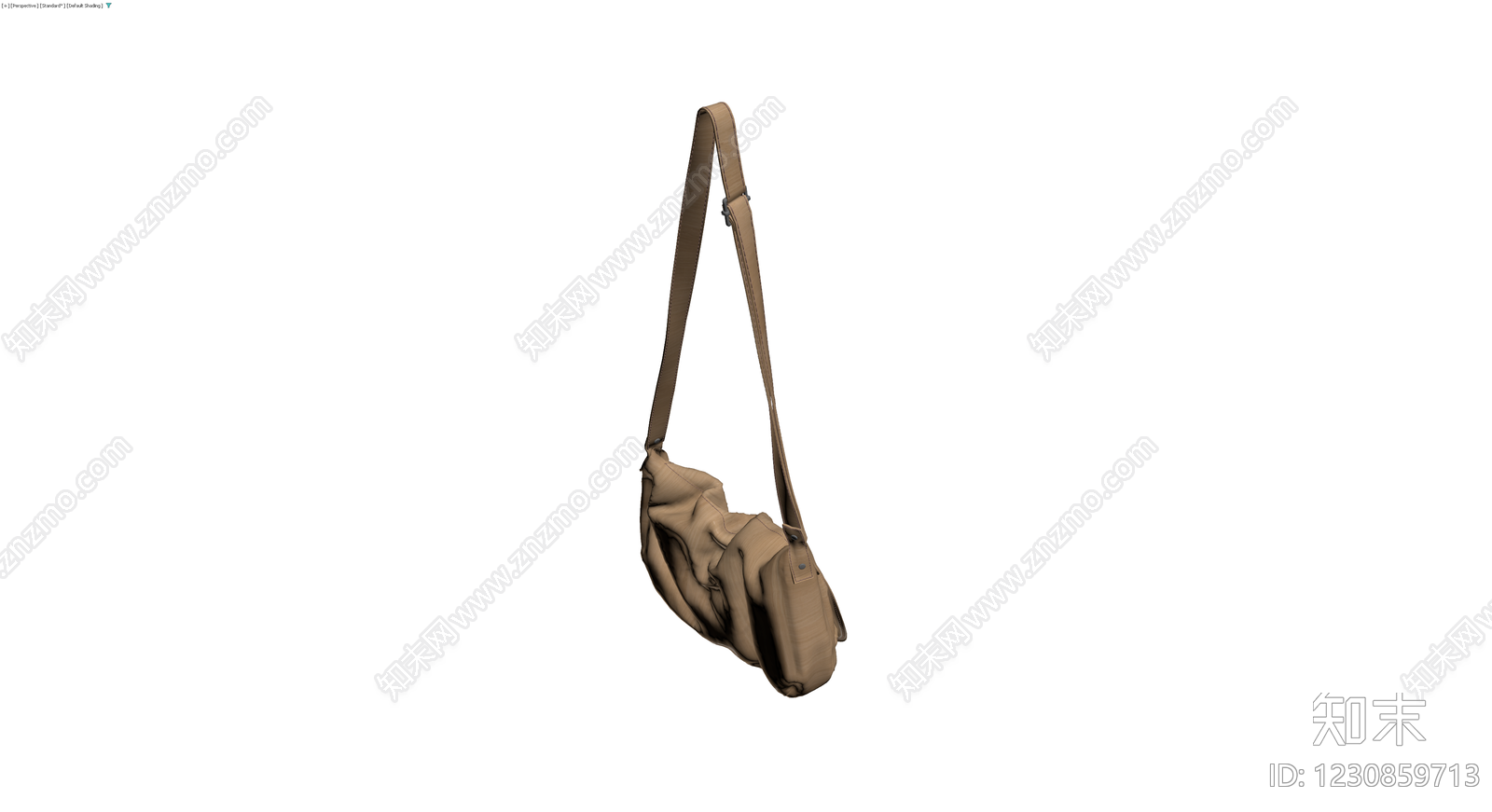 米色褶皱单肩包3D模型下载【ID:1230859713】