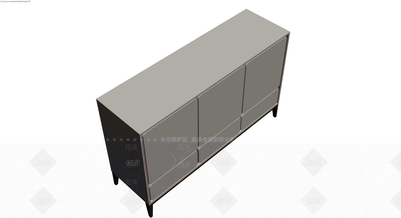 现代三门斗柜3D模型下载【ID:1230369070】