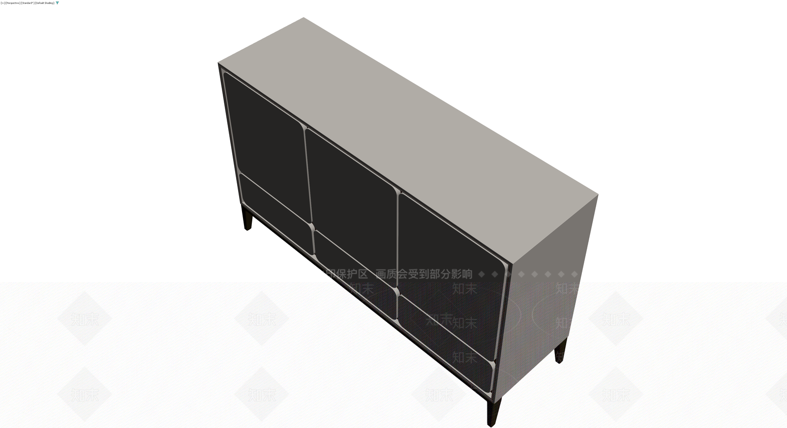 现代三门斗柜3D模型下载【ID:1230369070】