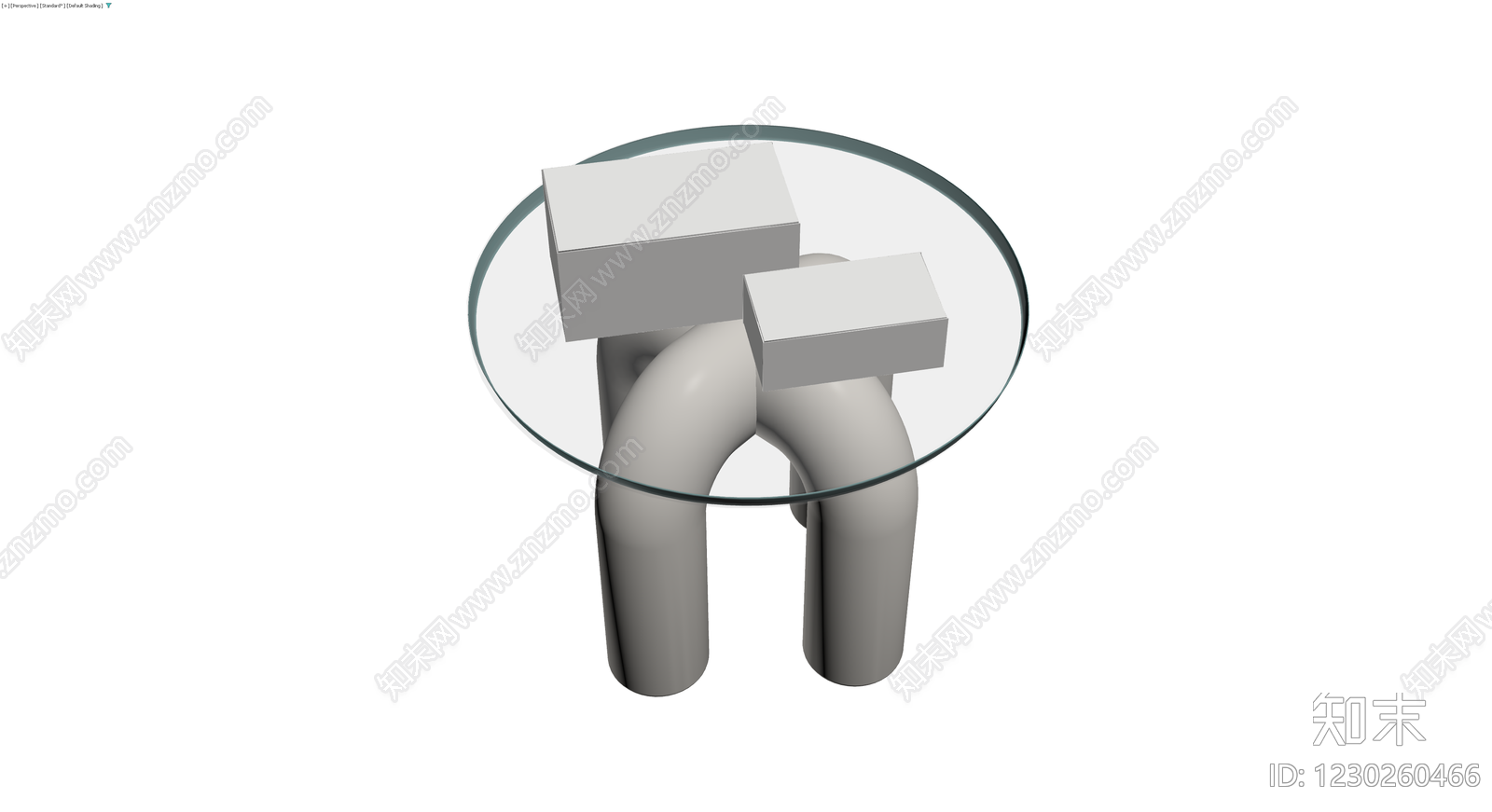 U型底座玻璃茶几3D模型下载【ID:1230260466】