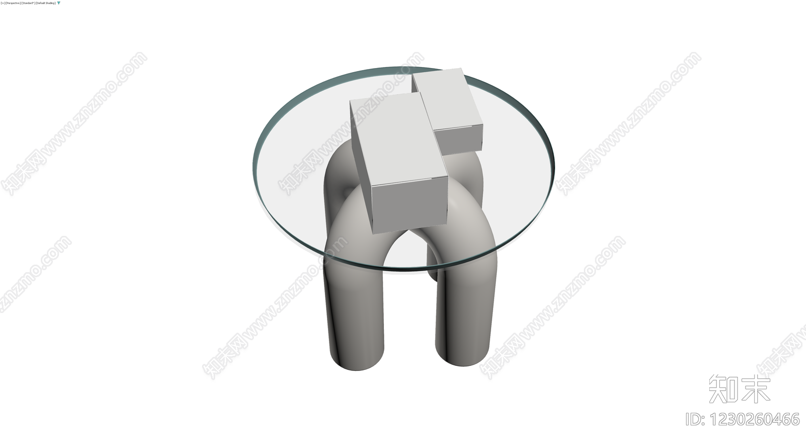 U型底座玻璃茶几3D模型下载【ID:1230260466】