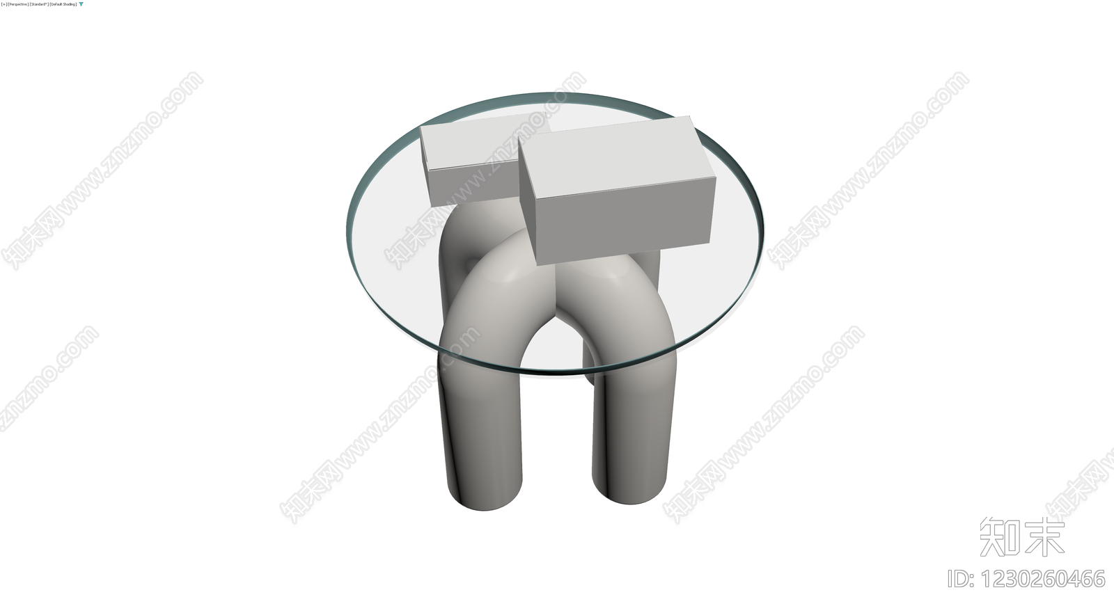 U型底座玻璃茶几3D模型下载【ID:1230260466】