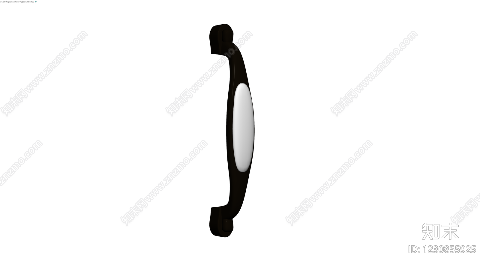 黑色弧形门把手3D模型下载【ID:1230855925】