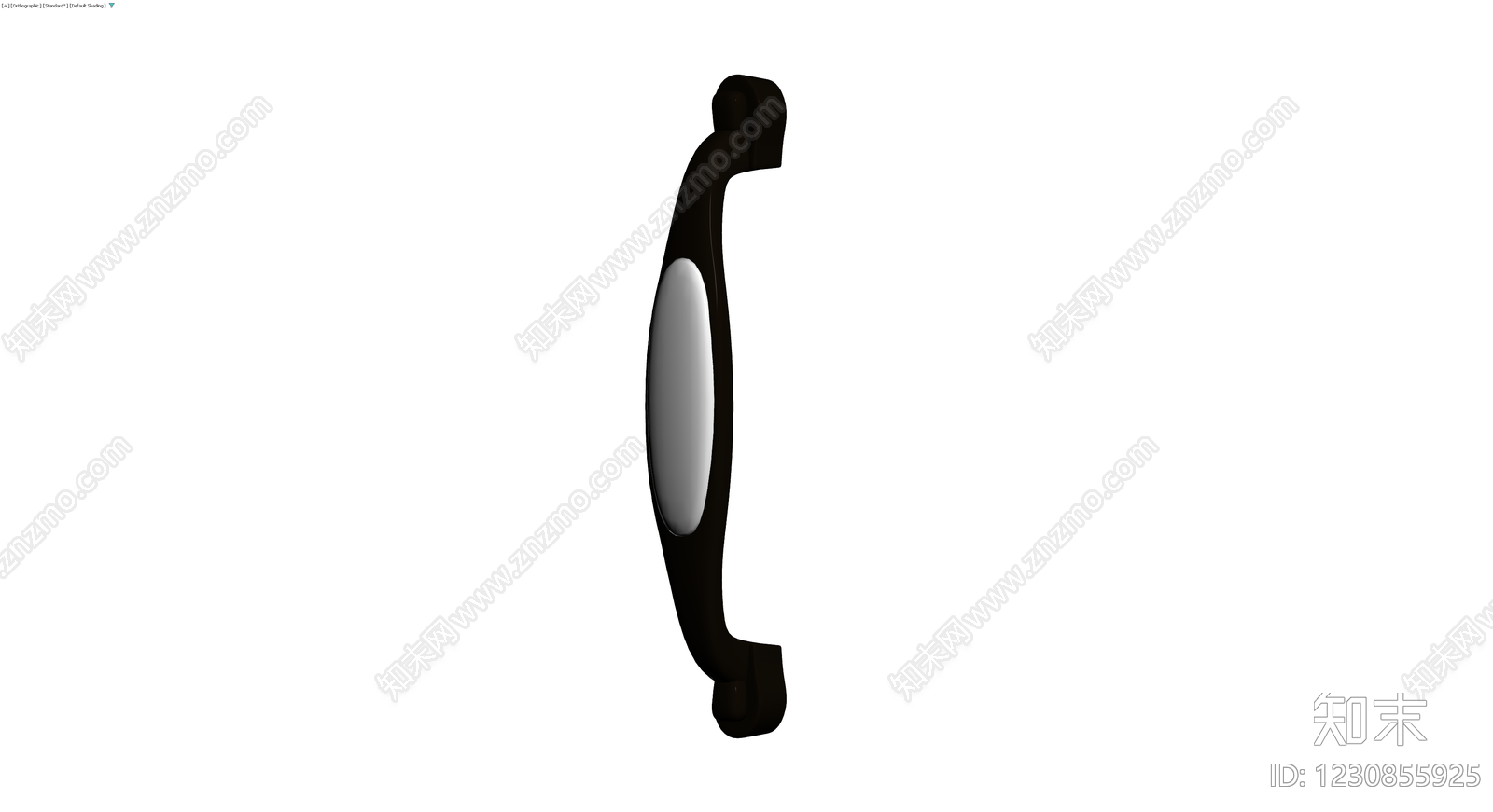 黑色弧形门把手3D模型下载【ID:1230855925】