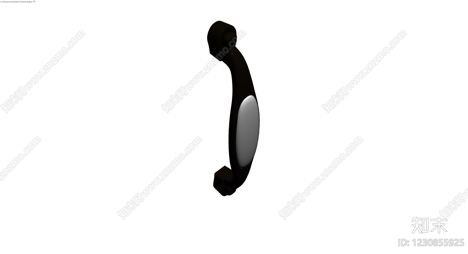 黑色弧形门把手3D模型下载【ID:1230855925】