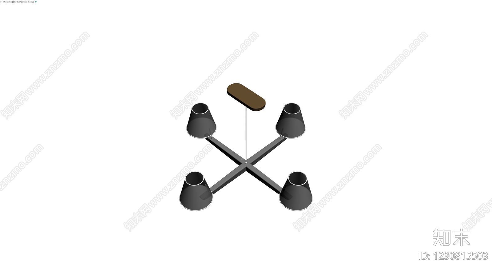 四头现代吊灯3D模型下载【ID:1230815503】