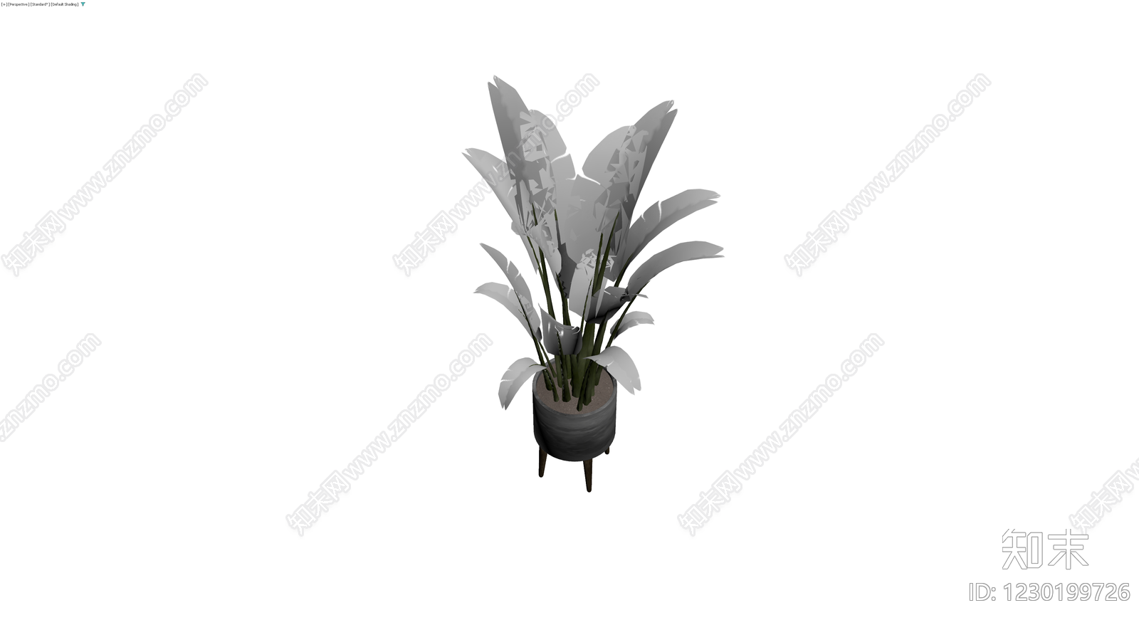 带盆盆栽植物模型3D模型下载【ID:1230199726】