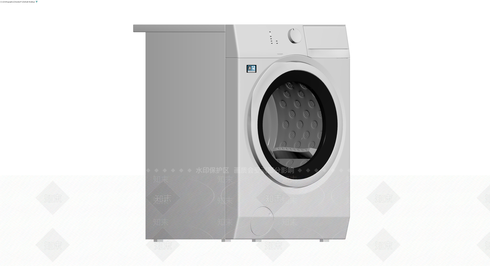 滚筒洗衣机灰模3D模型下载【ID:1230367144】