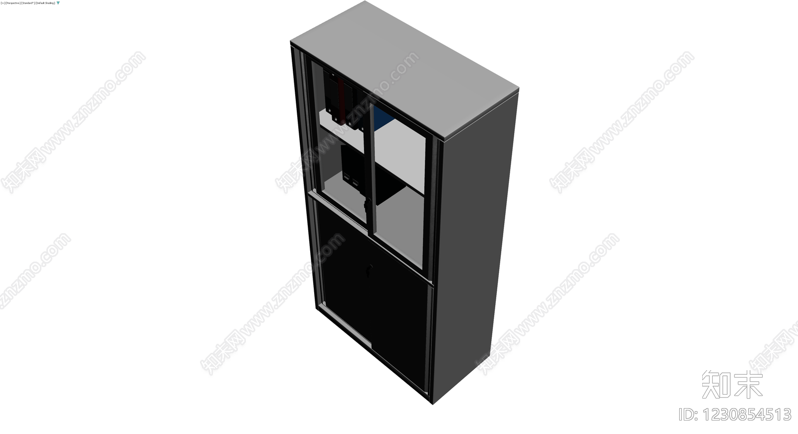 灰模办公文件柜3D模型下载【ID:1230854513】