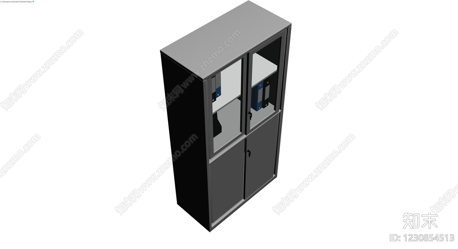 灰模办公文件柜3D模型下载【ID:1230854513】