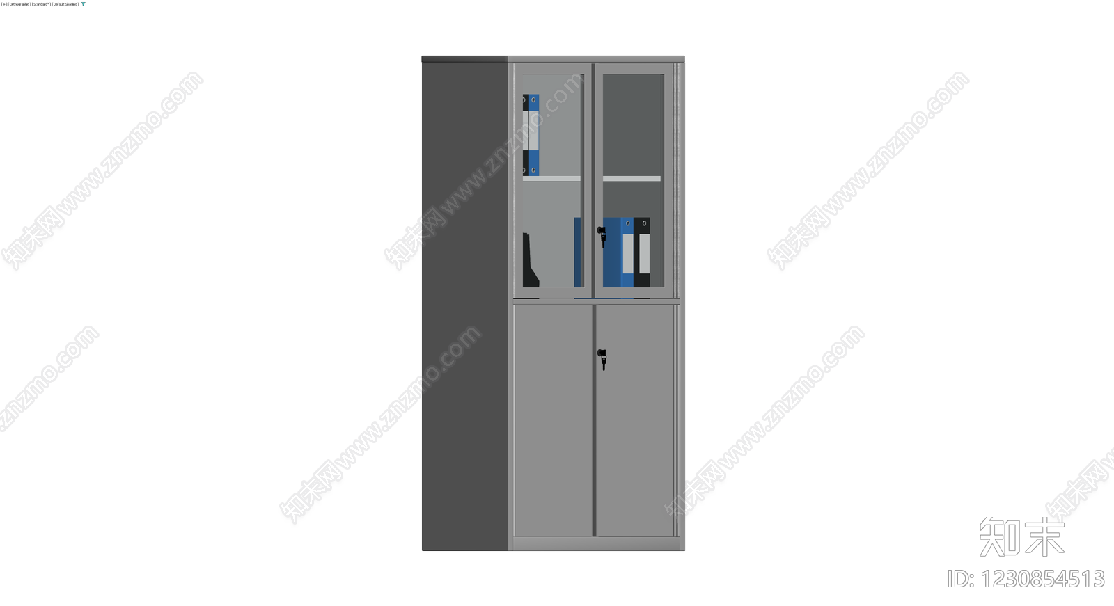 灰模办公文件柜3D模型下载【ID:1230854513】