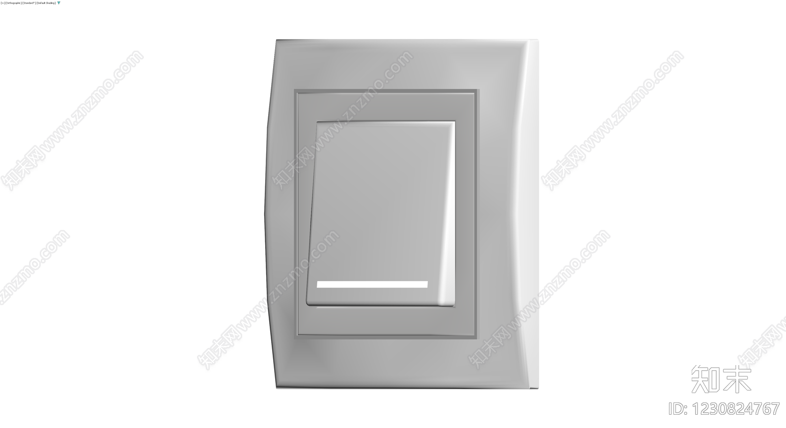 白色单联翘板开关3D模型下载【ID:1230824767】