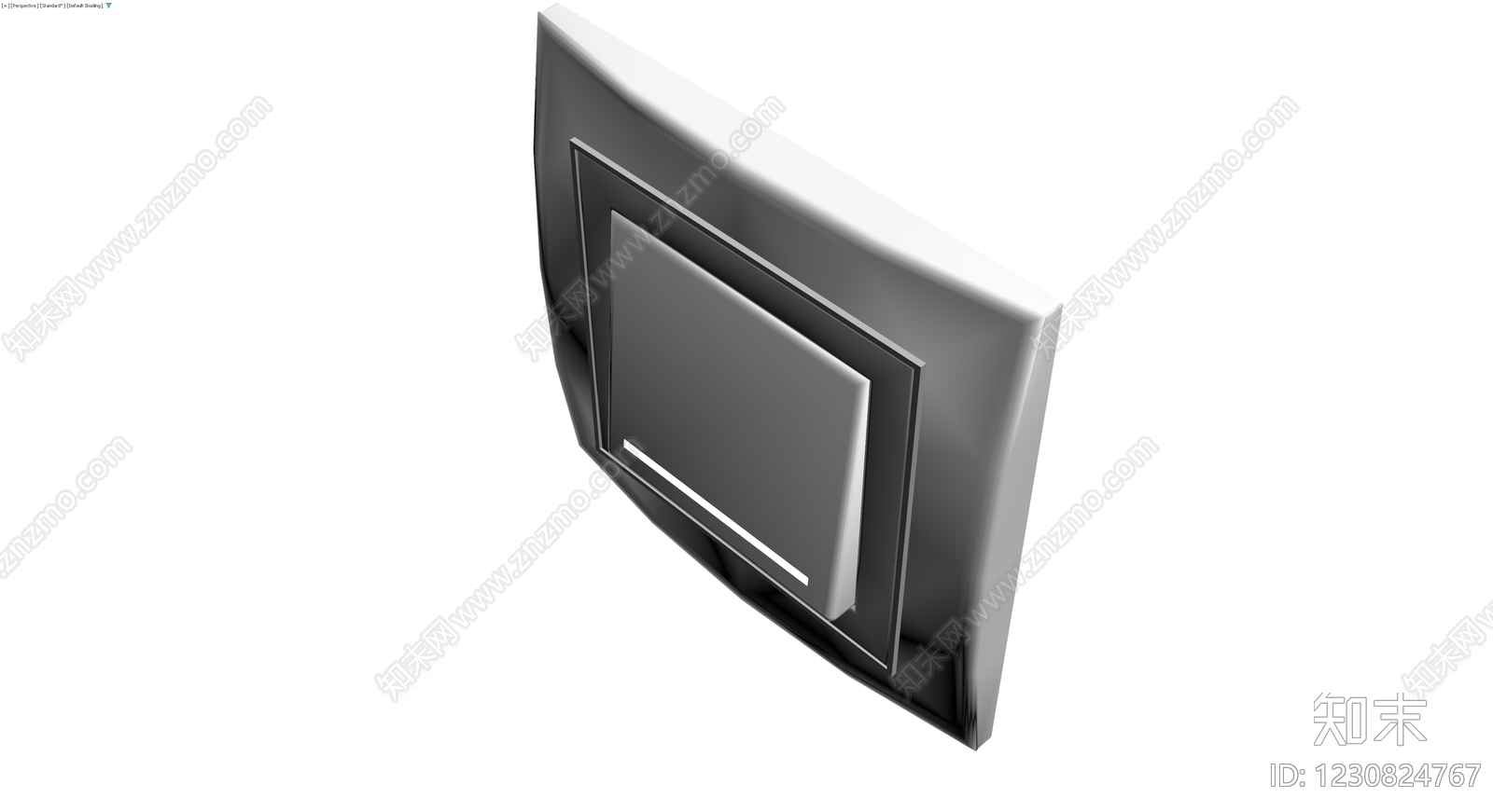 白色单联翘板开关3D模型下载【ID:1230824767】