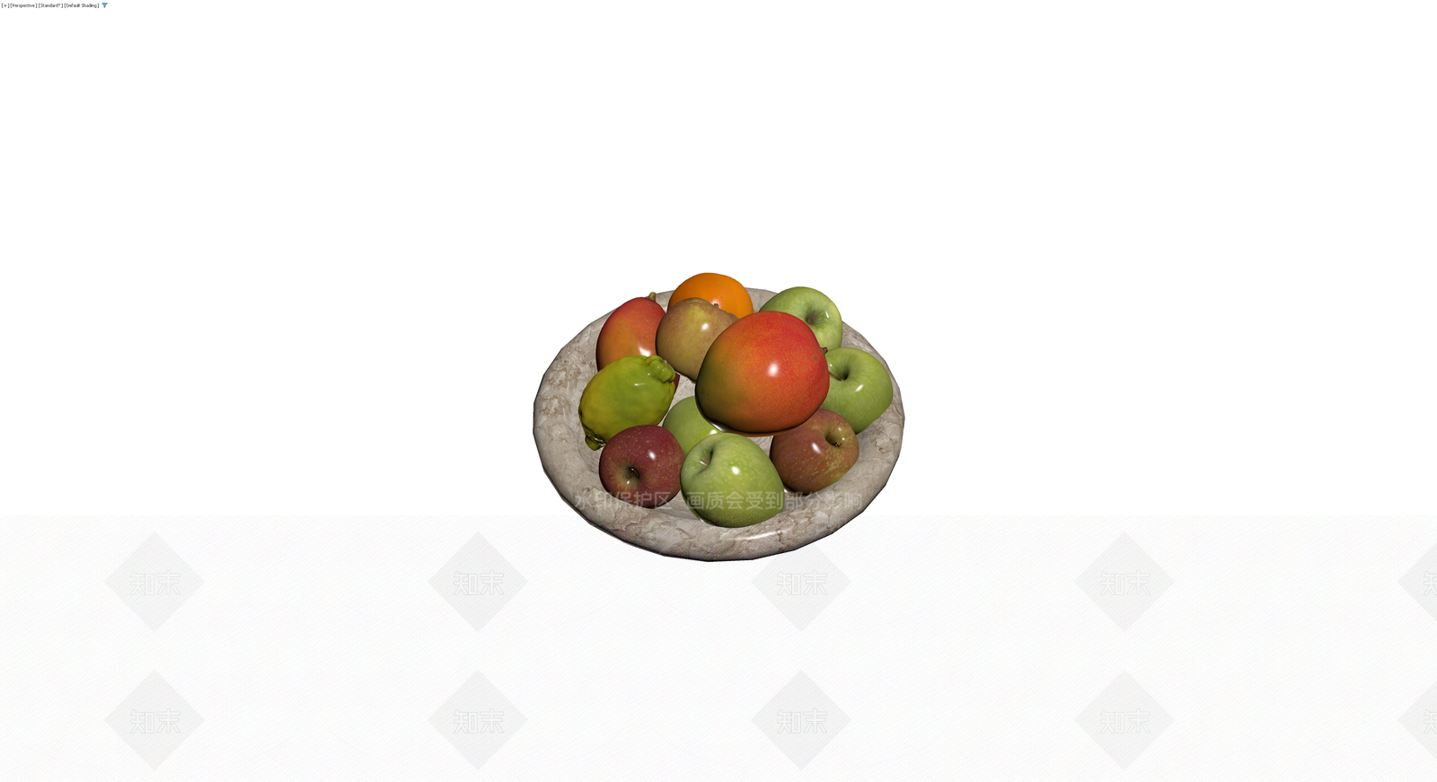 大理石水果碗组合3D模型下载【ID:1229976302】