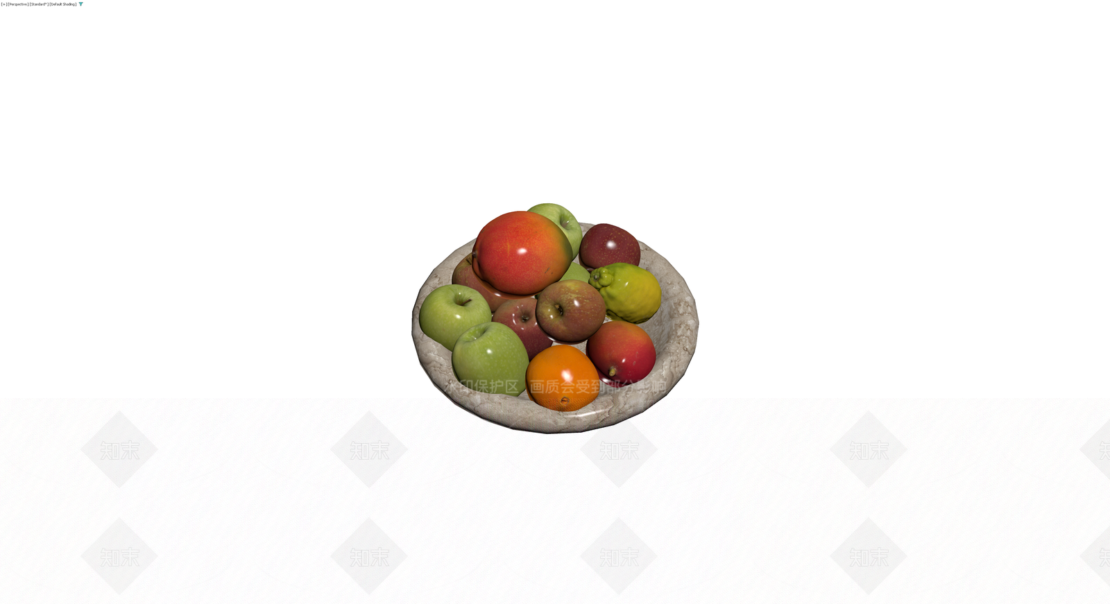 大理石水果碗组合3D模型下载【ID:1229976302】
