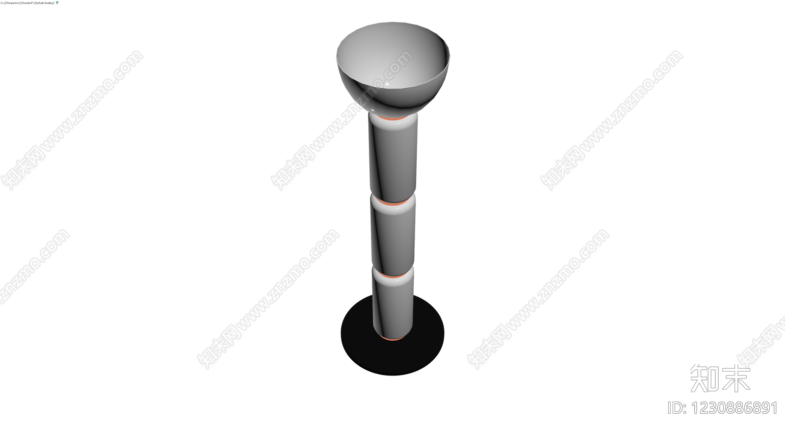灰色分段落地灯3D模型下载【ID:1230886891】
