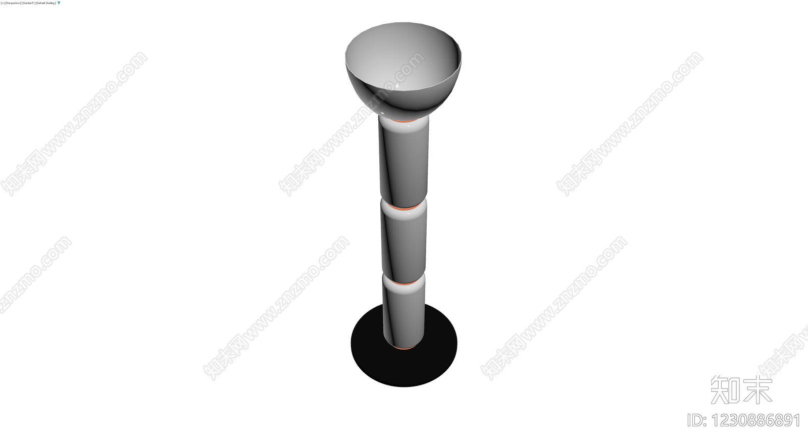 灰色分段落地灯3D模型下载【ID:1230886891】