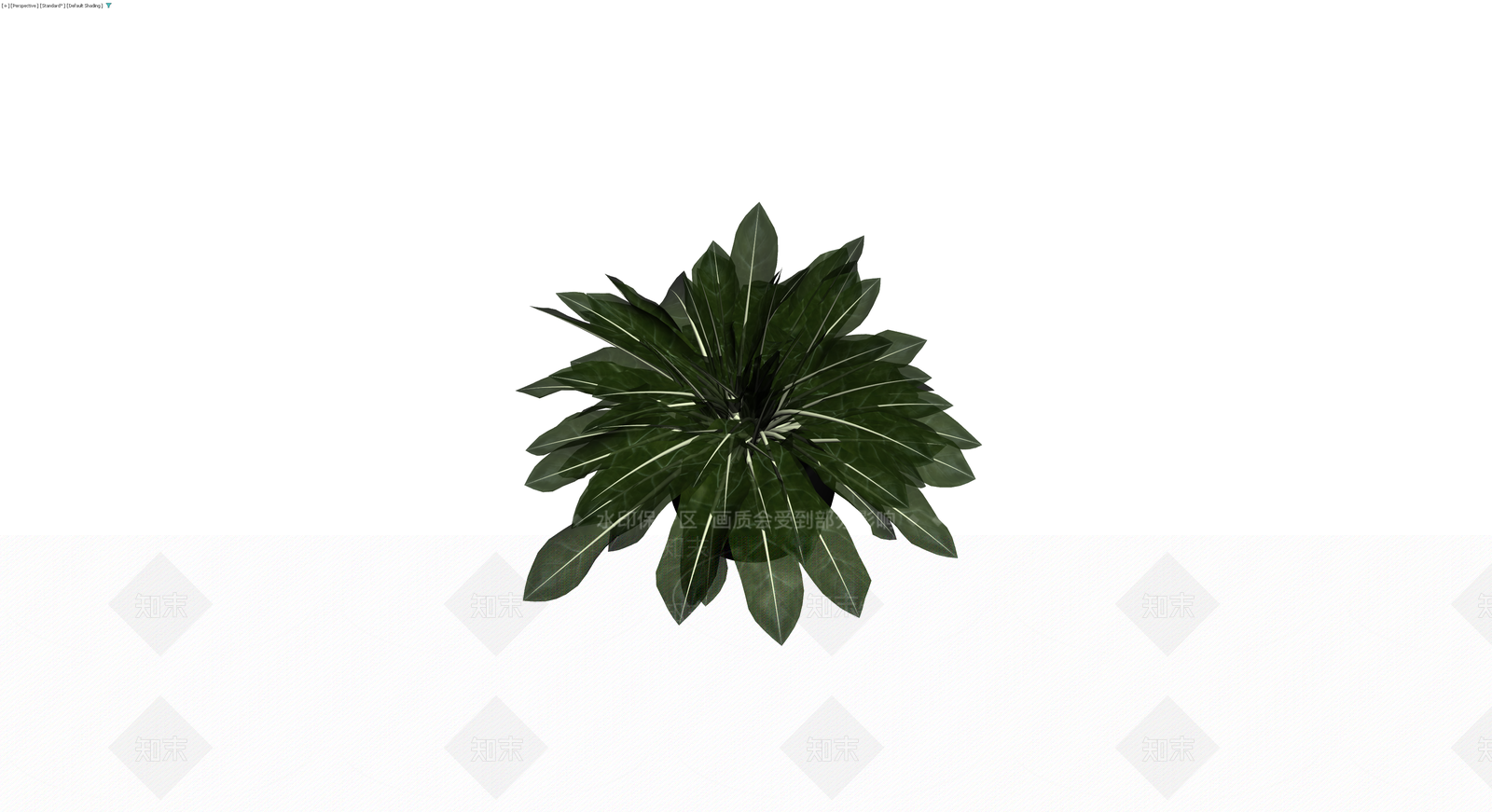黑盆绿植盆栽模型3D模型下载【ID:1230347535】
