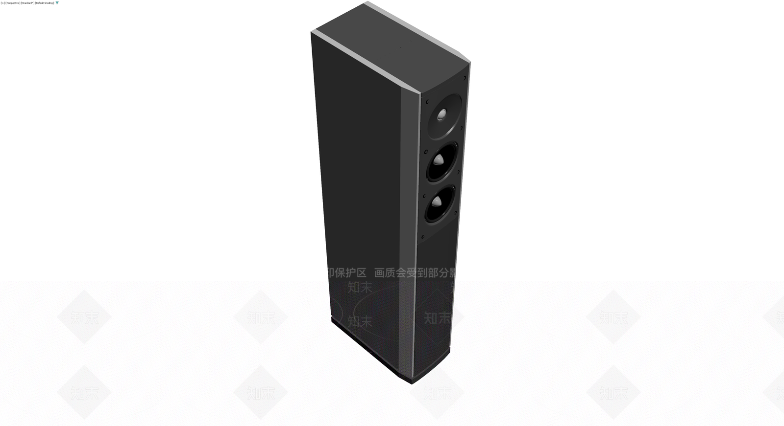 落地音箱灰模3D模型下载【ID:1229904982】