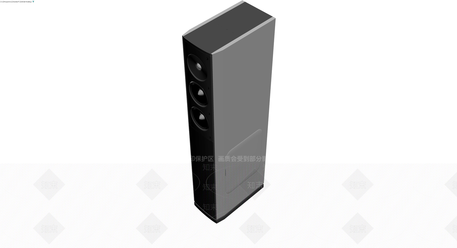 落地音箱灰模3D模型下载【ID:1229904982】