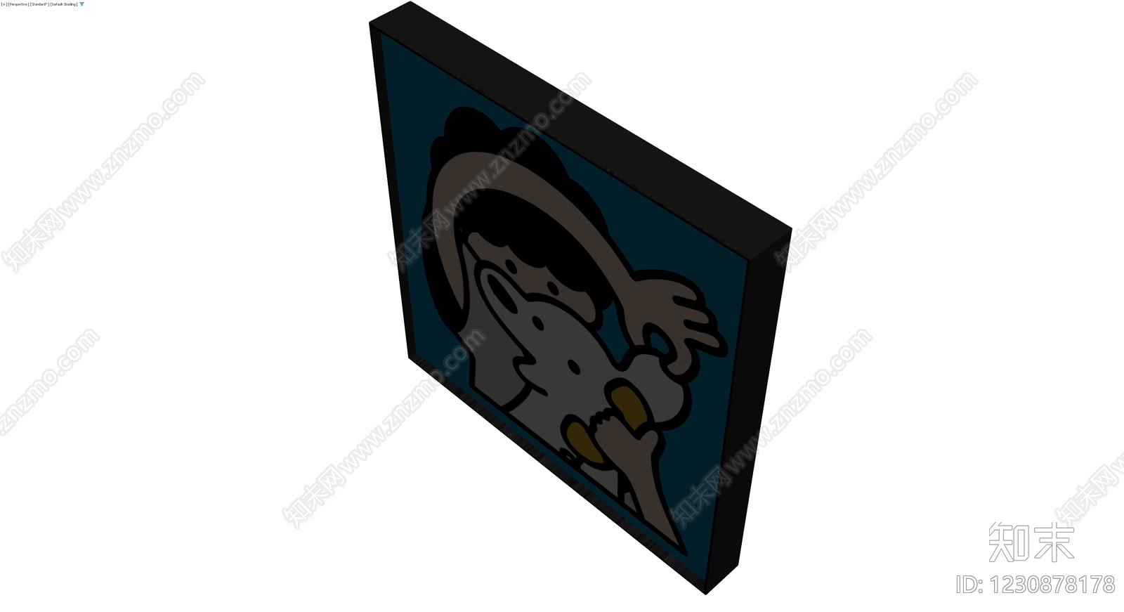 带框装饰挂画3D模型下载【ID:1230878178】