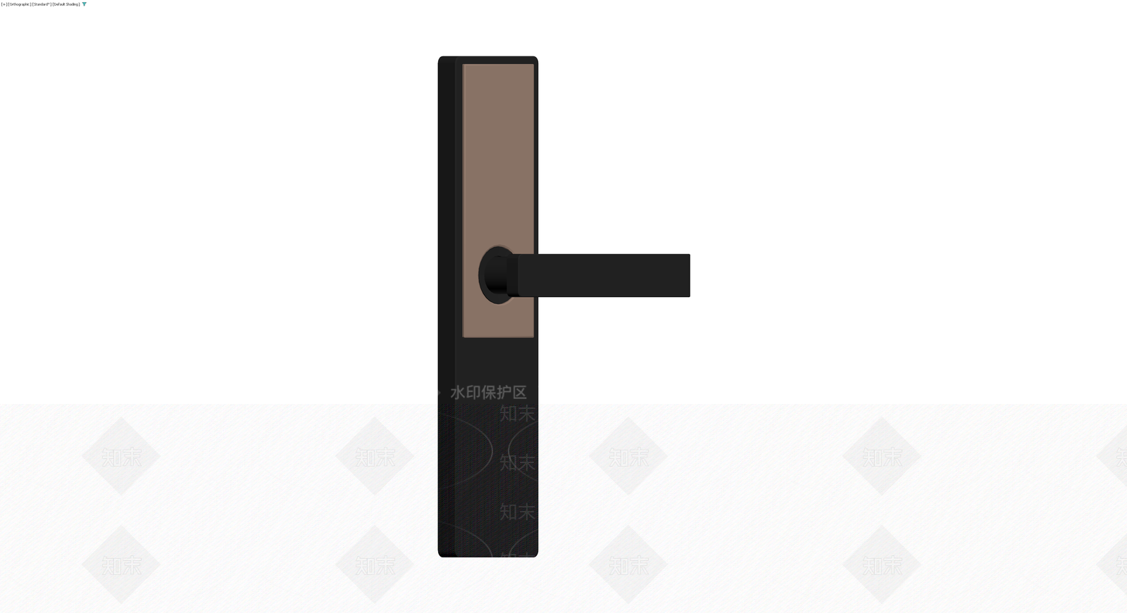 现代简约黑色门把手3D模型下载【ID:1230366617】