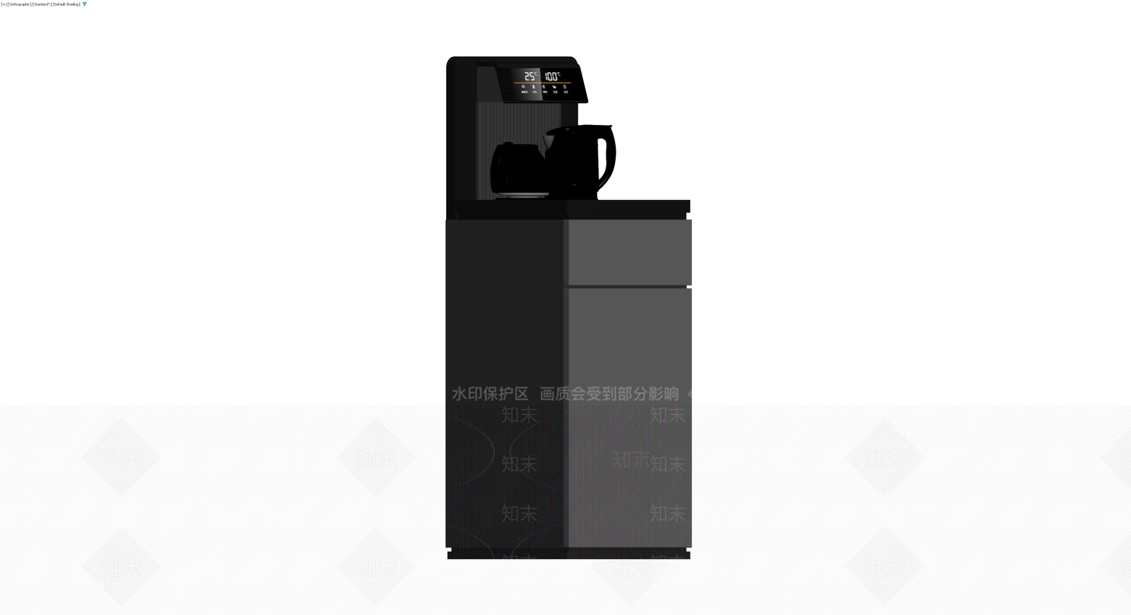 黑色智能饮水机3D模型下载【ID:1229879619】