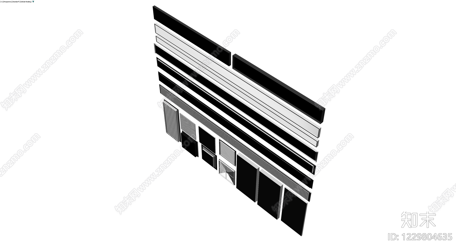 通风口/空调格栅组件集3D模型下载【ID:1229804635】