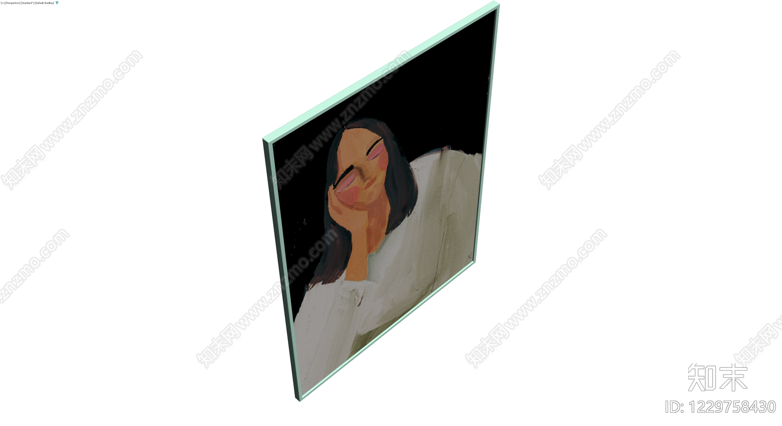 带框人物肖像画3D模型下载【ID:1229758430】