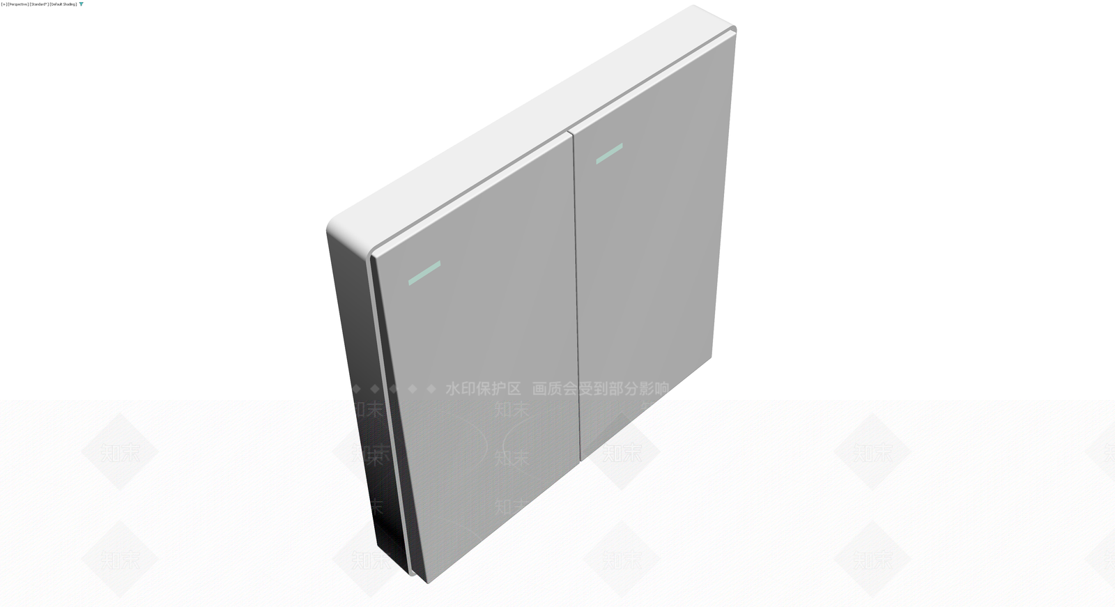 双门白色储物柜3D模型下载【ID:1230456435】