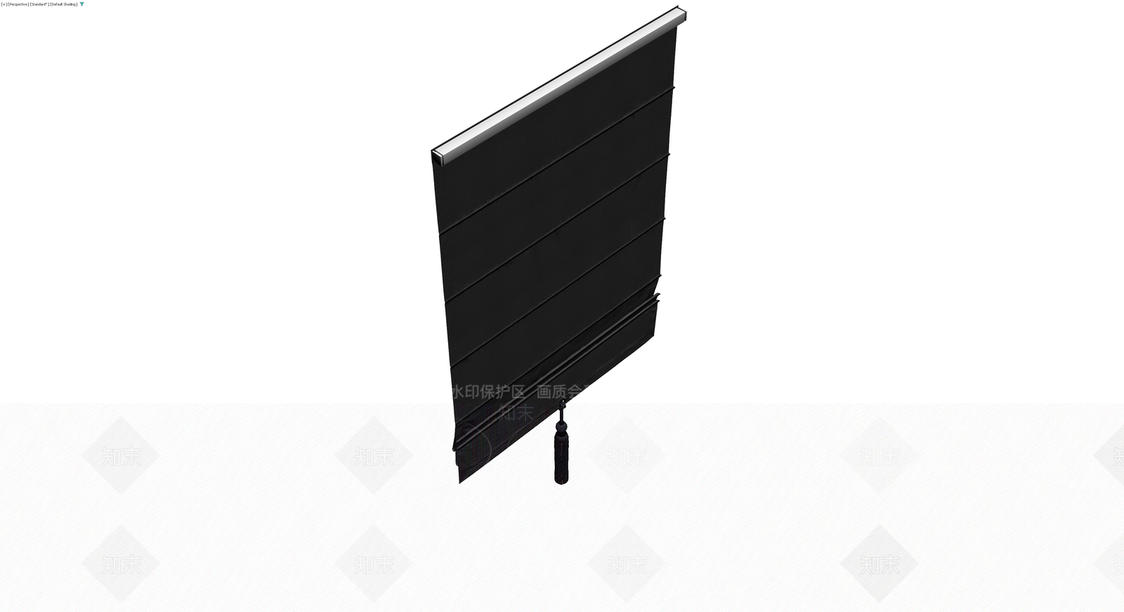 黑白条纹罗马帘3D模型下载【ID:1229845731】