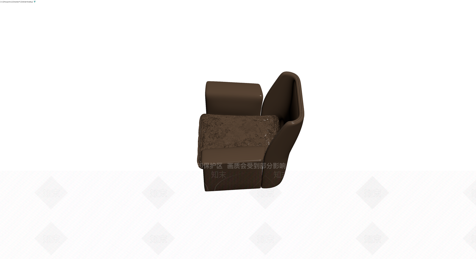 棕色亮面单人沙发3D模型下载【ID:1229916429】