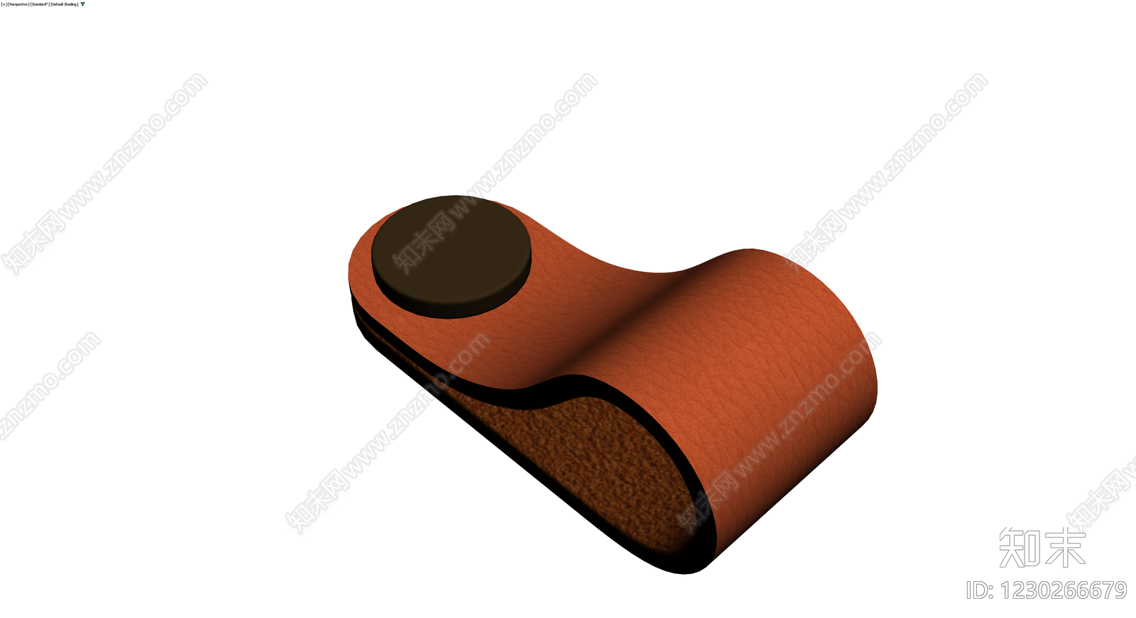 带磁扣棕色皮革皮套3D模型下载【ID:1230266679】