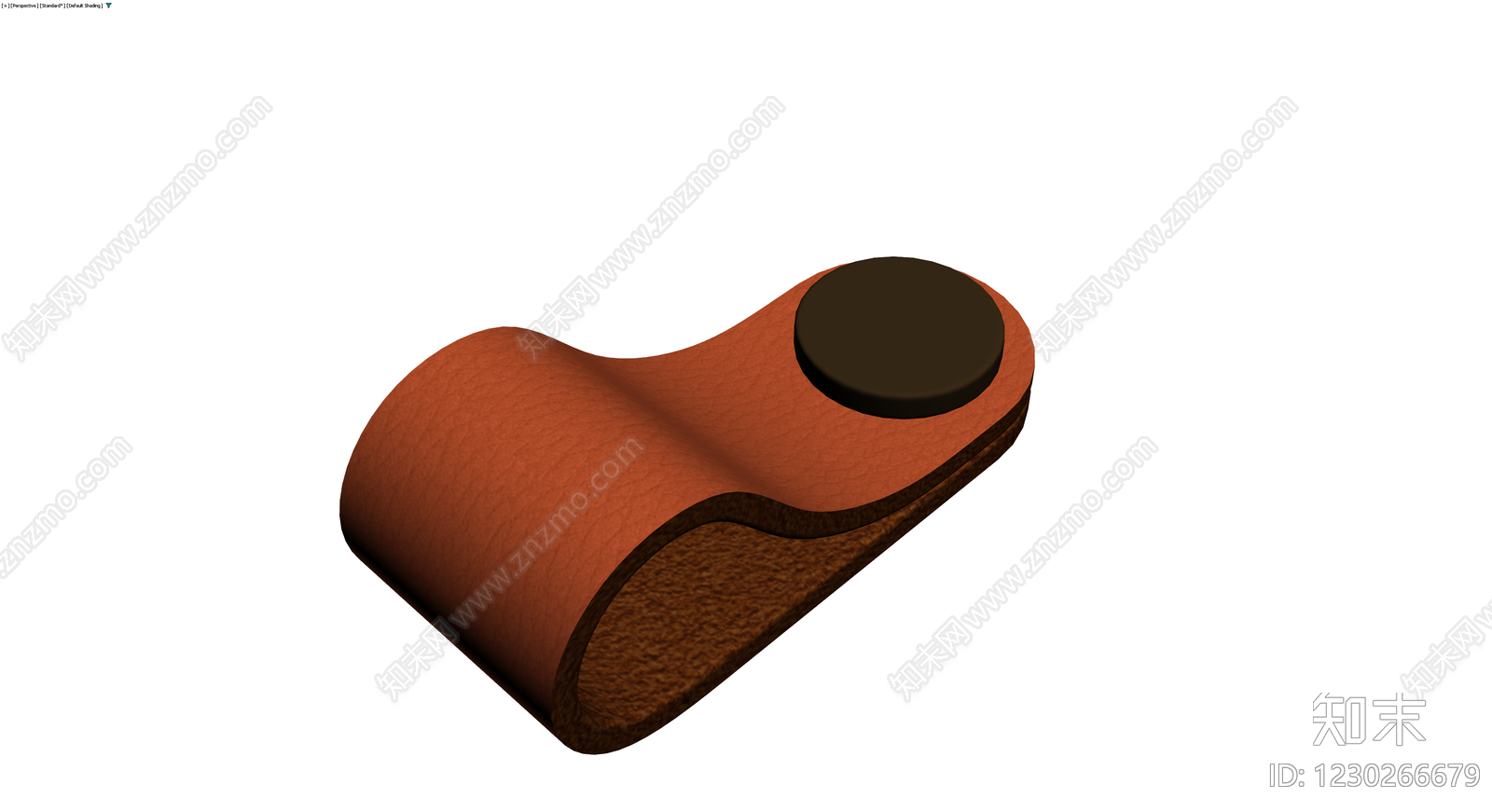 带磁扣棕色皮革皮套3D模型下载【ID:1230266679】
