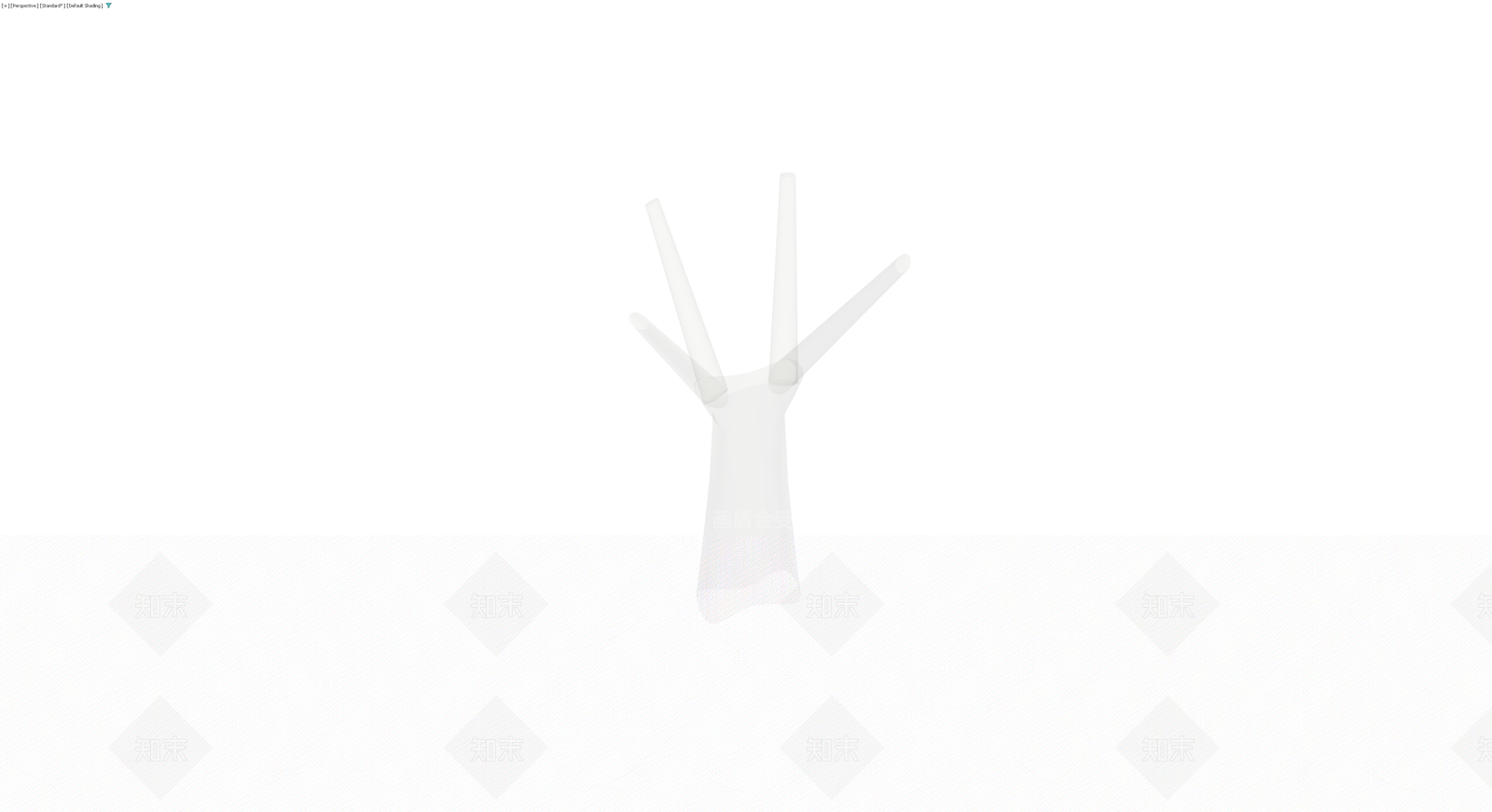 白色三叉落地灯模型3D模型下载【ID:1230649837】