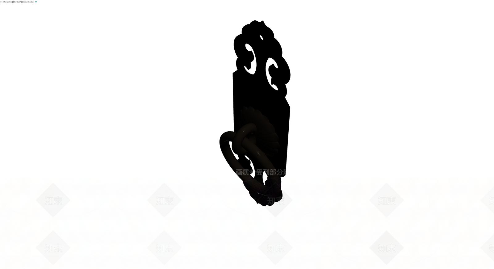 黑色中式门环板3D模型下载【ID:1230671422】