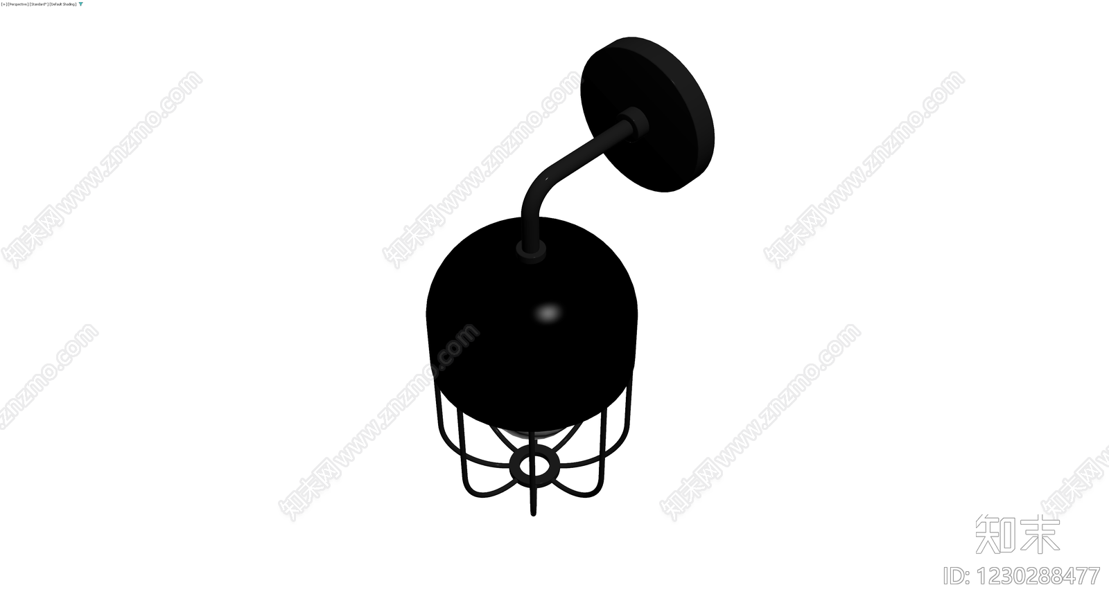 黑色工业风壁灯模型3D模型下载【ID:1230288477】