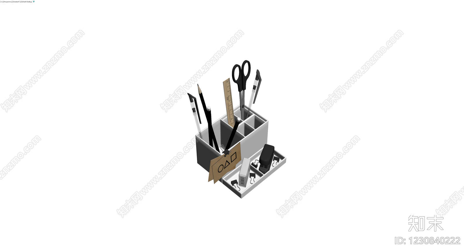 多功能桌面收纳笔筒3D模型下载【ID:1230840222】
