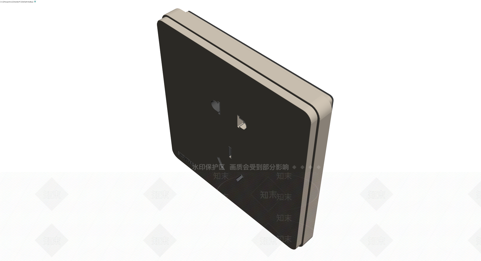 西门子五孔插座面板3D模型下载【ID:1229909622】