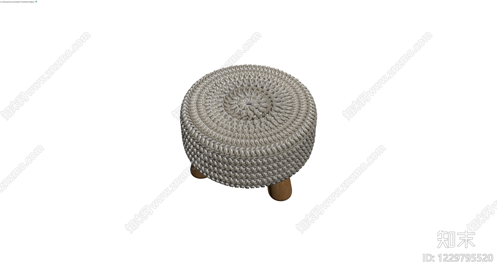 编织软包木腿凳3D模型下载【ID:1229795520】