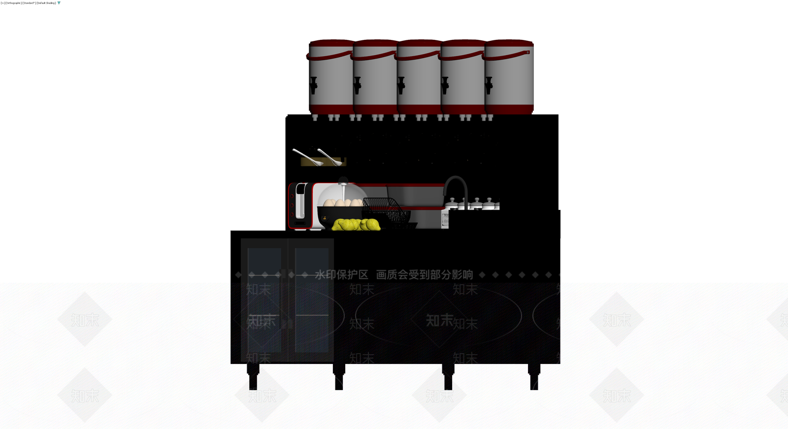 商用饮品台组合3D模型下载【ID:1230178211】
